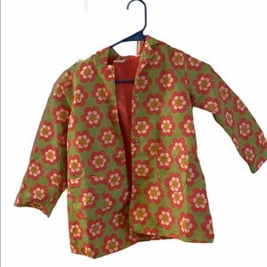 Gymboree, lime green and pink children’s raincoat